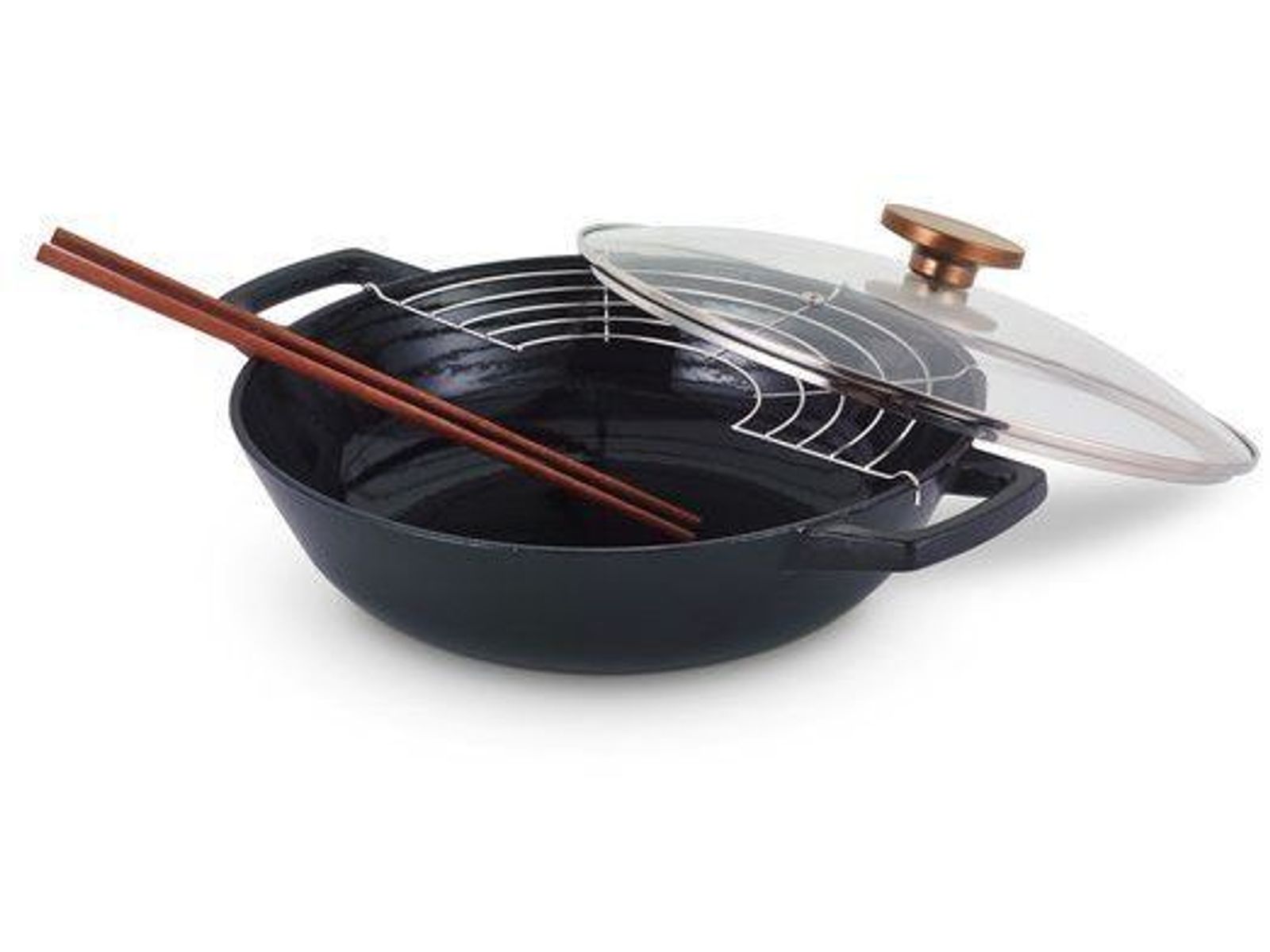 Beka Nori Wok met Rooster en Glasdeksel